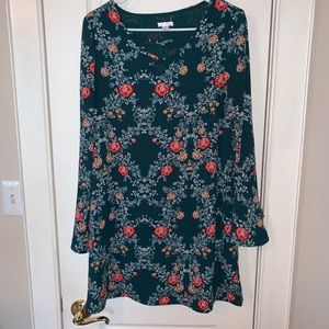 Floral shift dress